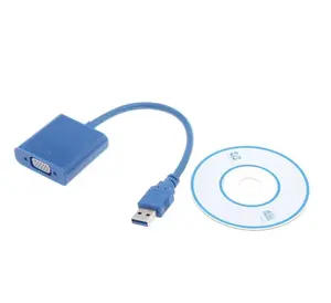 vga to usb 3.0 cable Suppliers-Usb 3.0 to vga 1080p Multi-monitor video adapter cable USB 3.0 to VGA converter display conversion adapter cable
