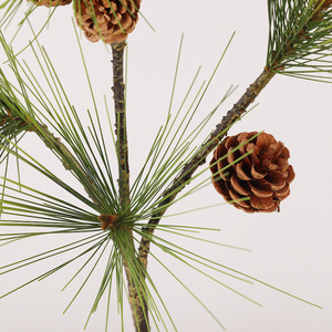 Ramas de Pino Artificiales, 7 Ramas con Agujas Verdes y Conos, Decoración Navideña, Accesorios para Bodas, Material Plástico de Alta Simulación - Product Image 3