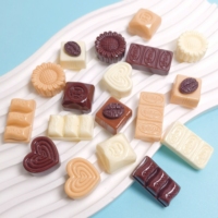 100 Pezzi/Lotto Miniature Colorate in Resina di Cioccolato, Caramelle e Dessert per Case di Bambole, Decorazioni per Telefoni e Scrapbooking