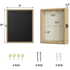 Marco de Madera con Cuentas para Fotos, Rectangular, de Madera Sólida, para Colgar en la Pared o Decorar el Escritorio - Product Image 5