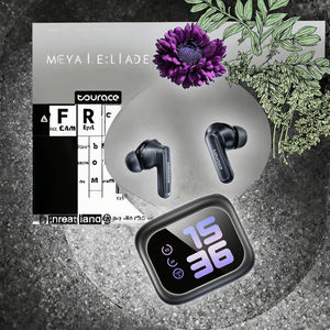 TY001 Écouteurs intra-auriculaires double oreille avec ANC, microphone, affichage numérique, étanchéité IPX5, faible latence et amplification des basses - Product Image 3