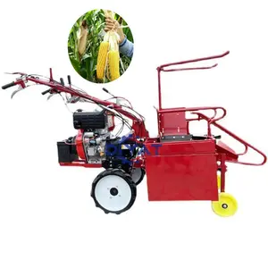 Tarım küçük ev mısır hasat tek sıra mini mısır hasat makinesi mısır toplama makinesi
