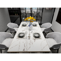 Table à manger en céramique, table basse, mur de fond, surface polie à grain sec, résistante aux acides, antidérapante pour chambre à coucher, hall