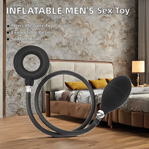 OEM XL Silikon Penis Halkası Seks Oyuncağı, Geciktirici Boşalma Fonksiyonlu Şişirilebilir Erkek Halkası, Erkek Eğitimi ve Çiftler İçin Eğlence - Product Image 1