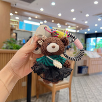 Mini porte-clés ours de dessin animé, breloques pour sacs à dos, accessoires, breloque de sac à dos pour couple, porte-clés