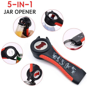 Ensemble d'ouvre-boîtes multifonctionnels pour la cuisine, lot de 3 pièces, ouvre-bouteilles antidérapant avec patin de préhension en caoutchouc pour bocaux - Product Image 4