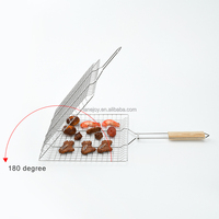 Panier de Barbecue portable en acier inoxydable, pour rôtissoire, poisson, légumes et crevettes