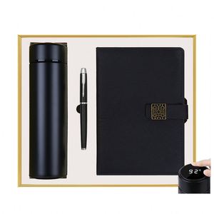 Ensemble de cadeaux d'entreprise personnalisés 3 en 1 avec logo promotionnel pour femmes et hommes, carnet de notes de luxe, cadeaux d'affaires pour les clients - Product Image 1