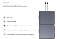 Panneau solaire portable pliable MECO F 100W, module PV 100W pour le camping, la station d'alimentation extérieure