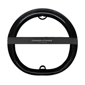 Funda para Volante de Coche, 37-39 cm, Estilo Fibra de Carbono Negra - Product Image 2