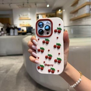Cover per Telefono in Silicone Morbido 3D con Motivo Ciliegia per Samsung <span class=keywords><strong>Galaxy</strong></span> S26 Ultra, S25 Ultra, S24 Ultra, S24 FE, A57, A55, A16 - Product Image 4