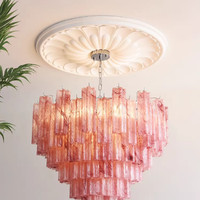 Lustre en verre de Murano personnalisé, style français, luxe léger, rétro, coloré, pour salon, villa, loft, chambre à coucher, salle à manger