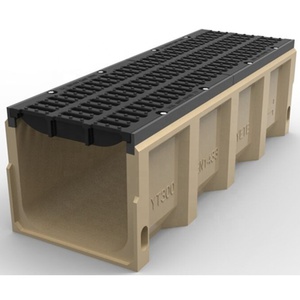 <span class=keywords><strong>Caniveau</strong></span> de drainage en béton polymère anti-corrosion robuste, canal linéaire, grille en fonte ductile, couverture pour allée, utilisation en parc - Product Image 6