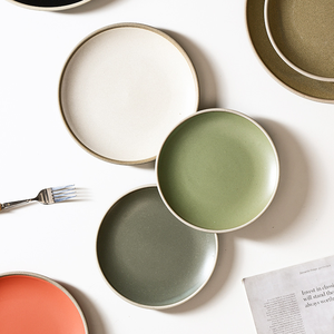 Platos para Bistec de Cerámica de Alta Gama Estilo Japonés, Aptos para Lavavajillas, Ecológicos, Retro, Color Sólido, Modernos, Personalizados - Product Image 5