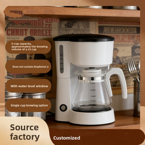 Cafetera Pequeña de Goteo para 5 Tazas, Jarra de Plástico con Apagado Automático, Diseño Retro Compacto para Uso Doméstico - Product Image 5