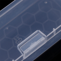 Nail Art Rectángulo Almacenamiento Contenedor vacío Caja organizadora Caja Plástico Cepillo transparente Pluma Archivo Accesorios Rhinestone Manicura