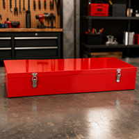 Fabrication sur mesure de boîtes à outils en tôle d'acier avec compartiments, boîte de rangement portable pour atelier, service OEM ODM