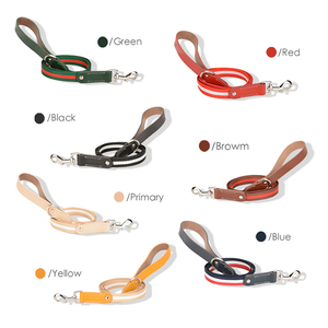 Double Cowhide Adjusta ble Pet Leash und Collar Set Hunde leder halsband & Leine Set - Product Image 6