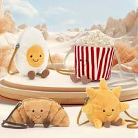 Sac à bandoulière en peluche EZBABY Ours, avec fermeture éclair, en matériau court rembourré d'éponge, 31-50cm, accessoire de mode pour jeunes femmes, sac anti-poussière