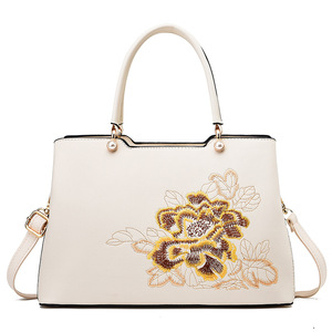 Bolsos de Mujer a la Moda, Estilo Nuevo, Bolso Bandolera de Cuero PU, Bolso de Mano con Bordado Diagonal - Product Image 2