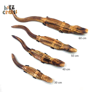 HOYE CRAFTS Wooden Model Toy Craft Simulation Crocodile Wooden Crocodile Model