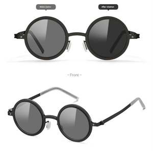 Lunettes de soleil polarisées rotatives réglables 2025 Fashion Speed Dimming Round Diriving avec filtre ND UV400 pour hommes et femmes - Product Image 1