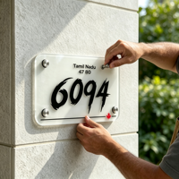 Panneau décoratif personnalisé en acrylique et érable résistant pour hôtels, hôpitaux, appartements et immeubles commerciaux