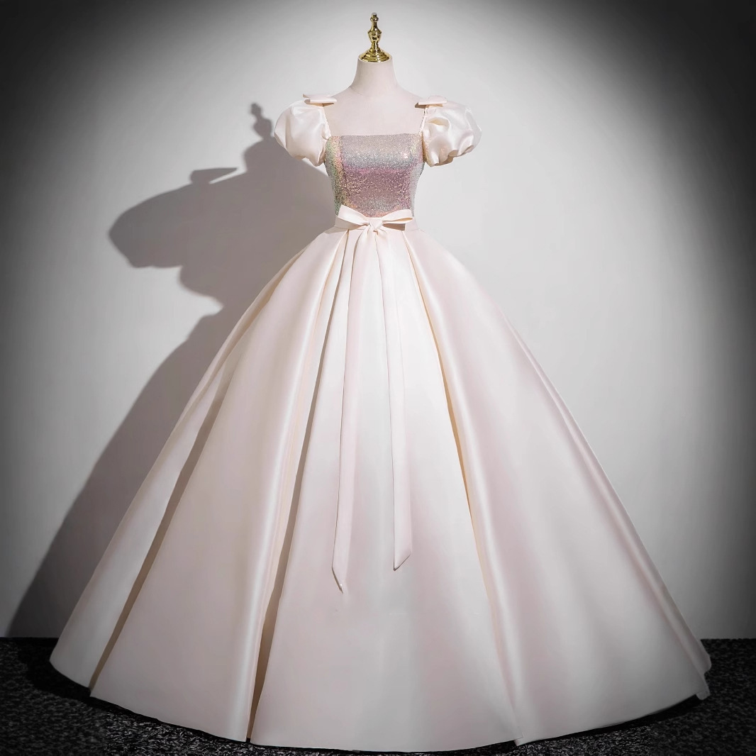 Wholesale Champagne Princess Dresses Crystal Accents & Sash Detailing |  Alibaba.com