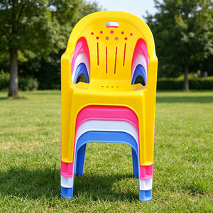Chaise d'extérieur en plastique PP 54x56x89cm, chaise de jardin portable pour adultes - Product Image 2