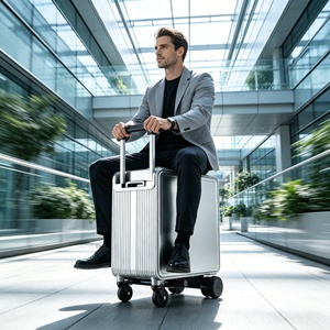 FUTUREJOY Maleta Eléctrica Inteligente de Aluminio con 4 Ruedas, Scooter de Equipaje, Bolso de Mano OEM - Product Image 1
