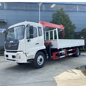 รถบรรทุกตงเฟิง 4x2 8 ตัน 10 ตัน พร้อมเครนบูมตรง รถบรรทุกติดเครน - Product Image 1