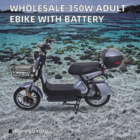 Vélo électrique pour adultes, moteur arrière sans balais 350W, assistance au pédalage, batterie au lithium, pneus larges, haute vitesse, numérique, longue autonomie