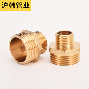 Shanghai And South Korea All Copper Reducing Connector 1 2 4 6 Inch <b>Double</b> Male Thread <b>Adapter</b> For Plumbing - Product Image 1