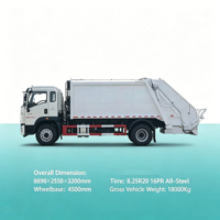 Camion Compacteur de Déchets HOWO 12m³ Cummins ISF3.8 168HP Empattement 4500mm Essieu Arrière 8T Double Pneu Véhicule de Collecte des Déchets Urbains