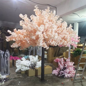 屋外3m大きな人工桜の木大きなフェイクシルク桜の木ピンク人工桜の木結婚式の装飾 - Product Image 6