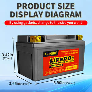 12.8v 3Ah超大容量LiFePO4オートバイバイクスターターバッテリーリチウムバッテリーより長い寿命 - Product Image 2
