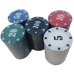 Özel yüksek kalite 14g Casino seramik kil Poker cips seramik poker cips ucuz plastik Poker cips seti