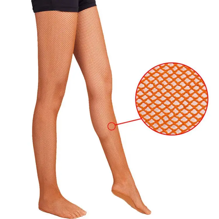 HY-983 Wholesale Professional Women Latin Dance Tan Skin Black Hard Fishnet Stockings For Competition Use Antiskid