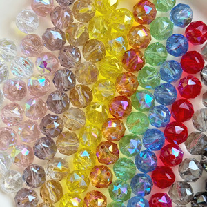 Handgefertigte 10mm Blumenkugel Kristallglasperlen DIY Kleidungszubehör Handyketten Galvanisierte Perlen Lampwork-Glas - Product Image 2