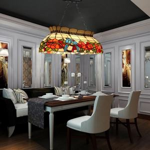 Lámpara de Mesa Tiffany Double Happiness Birds de 28'' con 6 Luces, Altura Ajustable, Lámpara Colgante para Hogar, Bar, Comedor - Product Image 2