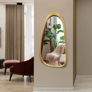 Struttura in legno irregolare per decorazione della parete specchio da parete stile fattoria <span class=keywords><strong>di</strong></span> campagna per la decorazione della parete della camera da letto o del bagno - Product Image 5