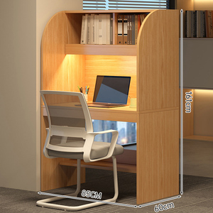 Tùy chỉnh hiện đại bằng gỗ thư viện máy tính bàn với bền Máy tính để bàn giá sách tiết kiệm không gian và lắp ráp đọc khu vực nghiên cứu - Product Image 4
