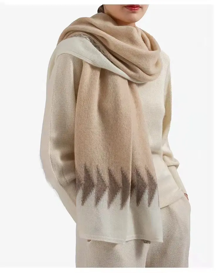 두꺼운 형식 온난한 면 숄 도매 겨울 스카프 여자 길쌈된 모직 디자이너 스카프