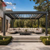 Fabricant de pergolas extérieures en aluminium, pavillon pliant avec toit rétractable électrique pour hôtels et projets