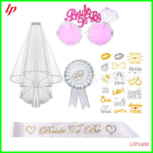 ชุดมารยาทสำหรับผ้าคลุมหน้าเจ้าสาวพร้อมรอยสักชั่วคราวและสายคาดเอว LPP4400 - Product Image 1