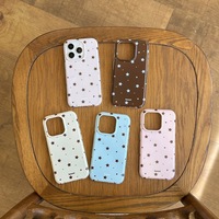Coque de téléphone portable brillante INS tendance, motif étoile marron rose, pour femmes, compatible iPhone 17 16 15 Pro Max