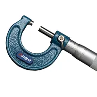 DASQUA-micrómetro exterior de alta precisión, calidad Industrial, 0-25mm, con husillo de acero inoxidable y puntas de carburo