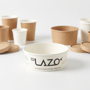 Bol en papier à induction robuste de qualité supérieure fabriqué en Corée, à conduction thermique rapide, compatible avec les kits repas et les contenants à nouilles cuissables - Product Image 1