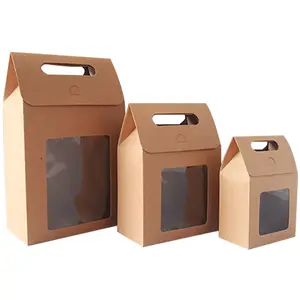 Benutzer definierte offene Fenster Flip Cover tragen Box Spielzeug Geschenk Blume Fenster tasche mit Souvenir Geschenk Tasche Verpackung