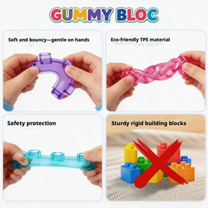 Blocchi di Costruzione in Plastica Magici, 40 Pezzi Grandi, Giocattoli Puzzle Fantascientifici Creativi per Bambini - Product Image 3
